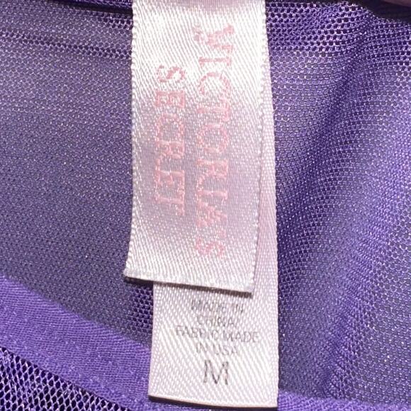Vintage Victoria’s Secret Y2K Fairy Purple Sequin Mesh Babydoll Slip Dress M - Picture 2 of 13